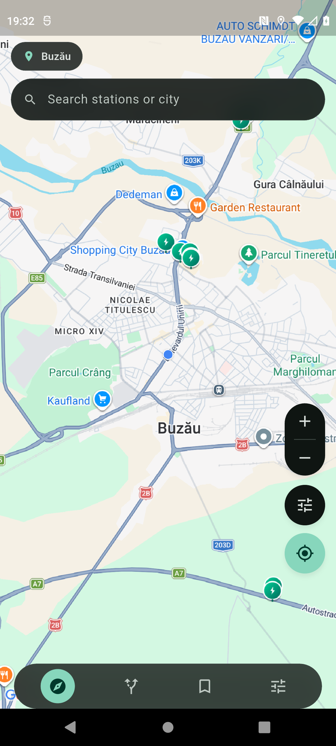 Live charging map
